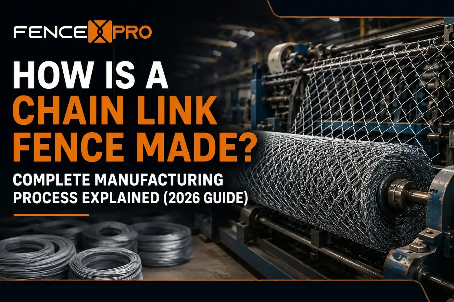 Read more about the article How Is a Chain Link Fence Made? Complete Manufacturing Process Explained (2026 Guide)